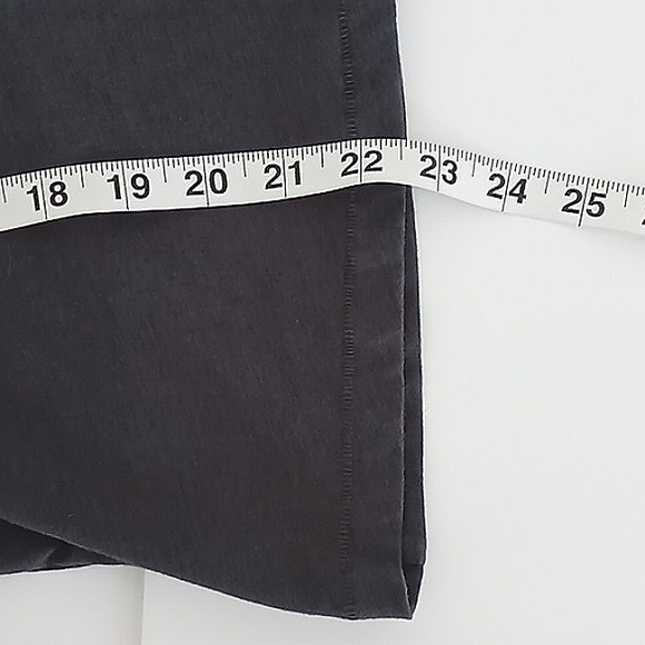 Loft Dark Gray T-Shirt Short Sleeve Flutter Sleeves Women's Size Medium Preowned - Picture 8 of 8